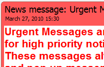 Ricezione di messaggi urgenti